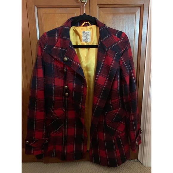 PLAID BUTTON DOWN JACKET - Picture 2 of 6